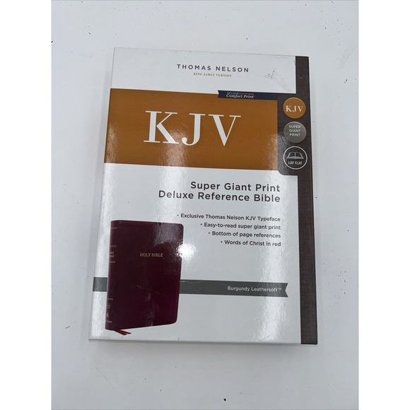 Other - KJV Bible Super Giant Print Red Letter Deluxe Reference New in Box